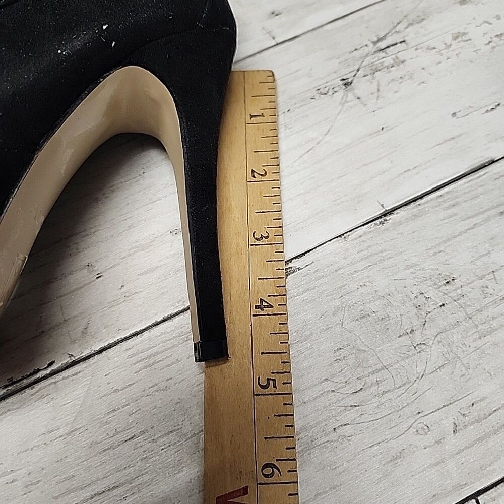 ALDO Black Strappy Sandal Faux Suede Stiletto High Heel Shoes Womens Size 7.5 - Picture 8 of 11